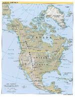 Mapa Relieve Sombreado de América del Norte