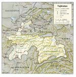 Mapa de Relieve Sombreado de Tayikistán
