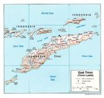 Mapa de Relieve Sombreado de Timor Oriental