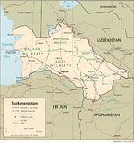 Mapa Politico de Turkmenistán