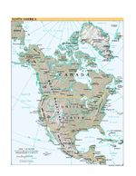 Mapa Relieve Sombreado de América del Norte