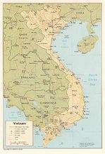Mapa de Relieve Sombreado de Vietnam