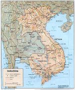 Mapa de Relieve de Indochina