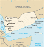 Mapa Politico Pequeña Escala de Yemen