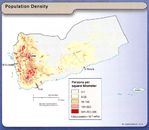 Mapa de la Densidad Poblacional de Yemen