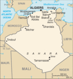 Mapa Político Pequeña Escala de Argelia