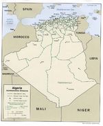 Mapa de las Divisiones Administrativas de Argelia