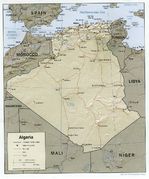 Mapa de Relieve Sombreado de Argelia