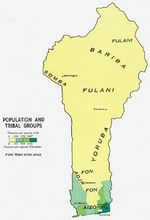 Mapa de Población y Grupos Tribales de Benín