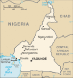 Mapa Político Pequeña Escala de Camerún