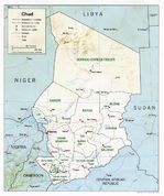 Mapa de Relieve Sombreado de Chad