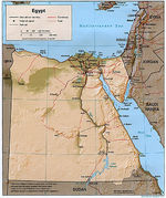 Mapa de Relieve Sombreado de Egipto