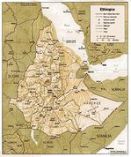 Mapa de Relieve Sombreado de Etiopía