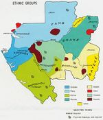 Mapa de los Grupos Étnicos de Gabón