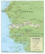Mapa Politico de Gambia