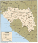 Mapa Politico de Guinea