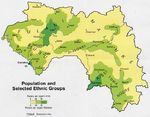 Mapa de Población y Grupos Étnicos de Guinea