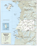 Mapa de Relieve Sombreado de Guinea Ecuatorial