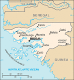 Mapa Político Pequeña Escala de Guinea-Bissau
