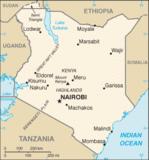 Mapa Político Pequeña Escala de Kenia