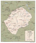 Mapa Politico de Lesoto