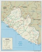 Mapa Politico de Liberia
