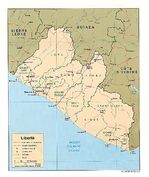 Mapa Politico de Liberia