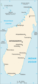 Mapa Político Pequeña Escala de Madagascar