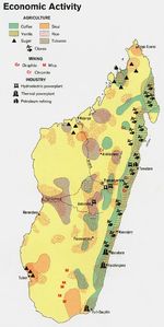 Mapa de la Actividad Económica de Madagascar