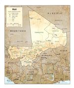 Mapa de Relieve Sombreado de Malí
