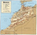 Mapa de Relieve Sombreado de Marruecos
