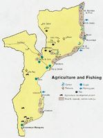 Mapa de Agricultura y Pesca de Mozambique