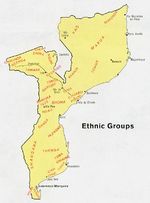 Mapa de los Grupos Étnicos de Mozambique