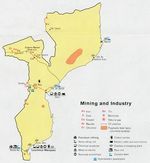 Mapa de la Minería y Industria de Mozambique