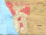 Mapa de los Bantustanes de Namibia 1978
