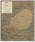 Mapa de Relieve Sombreado de Níger
