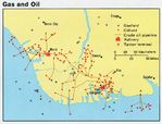Mapa de Gas y Petróleo de Nigeria