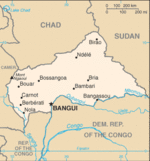 Mapa Político Pequeña Escala de la República Centroafricana