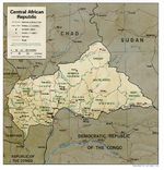 Mapa de Relieve Sombreado de la República Centroafricana