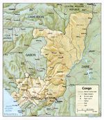 Mapa de Relieve Sombreado de República del Congo