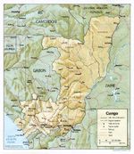 Mapa de Relieve Sombreado de la República del Congo