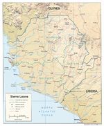 Mapa de Relieve Sombreado de Sierra Leona
