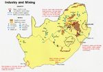 Mapa de Industria y Minería de Sudáfrica