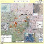 Mapa de Aldeas Dañadas o Destruidas, Darfur, Sudán, Junio 21, 2004