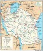 Mapa Politico de Tanzania