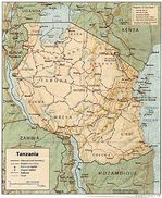 Mapa de Relieve Sombreado de Tanzania