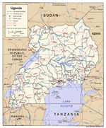 Mapa Politico de Uganda