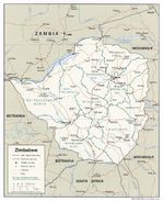 Mapa Politico de Zimbabue