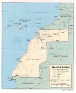 Mapa Politico de Sahara Occidental