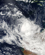 Ciclón tropical Inigo (26S) encima del norte de Australia